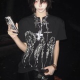 美式黑色正肩短袖t恤男女夏季新款半拉链情侣半袖上衣T875P33，男装T恤，星座1013-2