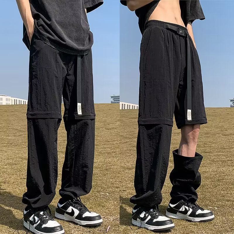 设计感可拆卸机能风休闲裤宽松直筒阔腿长裤薄款工装裤 K851P58图片