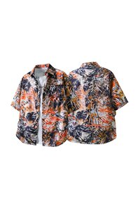 夏季款设计感潮牌休闲度假夏威夷宽松版短袖衬衫上衣男装C246P30图片
