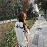 潮复古学院风雪花刺绣短袖T恤男女夏季宽松情侣百搭上衣T872P33，男装T恤，星座1013-2