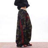 高街工装迷彩牛仔裤男士春秋季宽松直筒男生水洗休闲长裤K8093P55，男装牛仔裤，星座1013-2