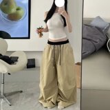 户外工装裤男士夏季薄款宽松大码痞帅潮牌美式阔腿裤K8133P50，男装休闲裤，星座1013-2