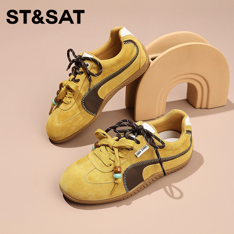 星期六复古薄底德训鞋