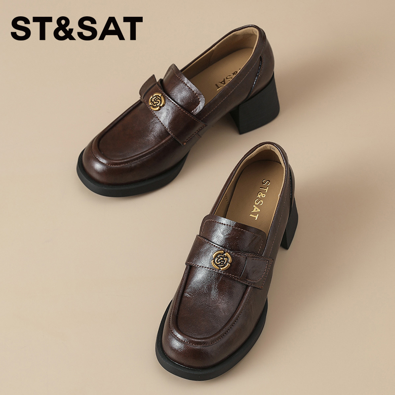 星期六真皮羊皮乐福鞋女款