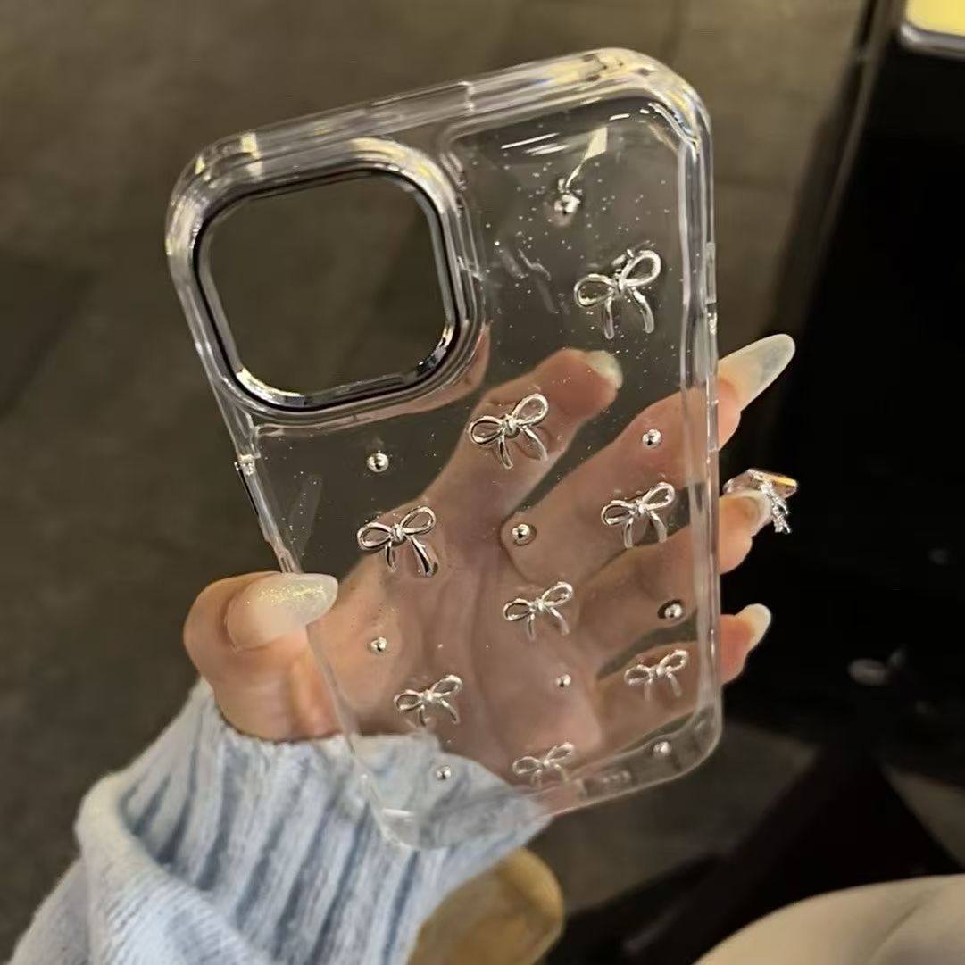 金属小蝴蝶结适用三星S25ULTRA iPhone16pro 16E手机壳S24FE S23