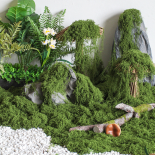 仿真苔藓毛线青苔植物园林造景阳台花园装饰花盆遮挡幼儿园植物角