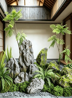 庭院造景，玻璃钢假山石，多款