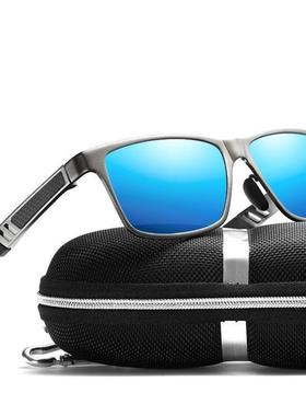 大号车载太阳镜盒便携式防压抗摔墨镜盒男女挂钩拉链眼镜收纳盒子