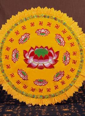 绸缎九品莲花拜垫拜佛垫跪拜垫磕头打坐垫蒲团瑜伽禅修垫佛堂用品