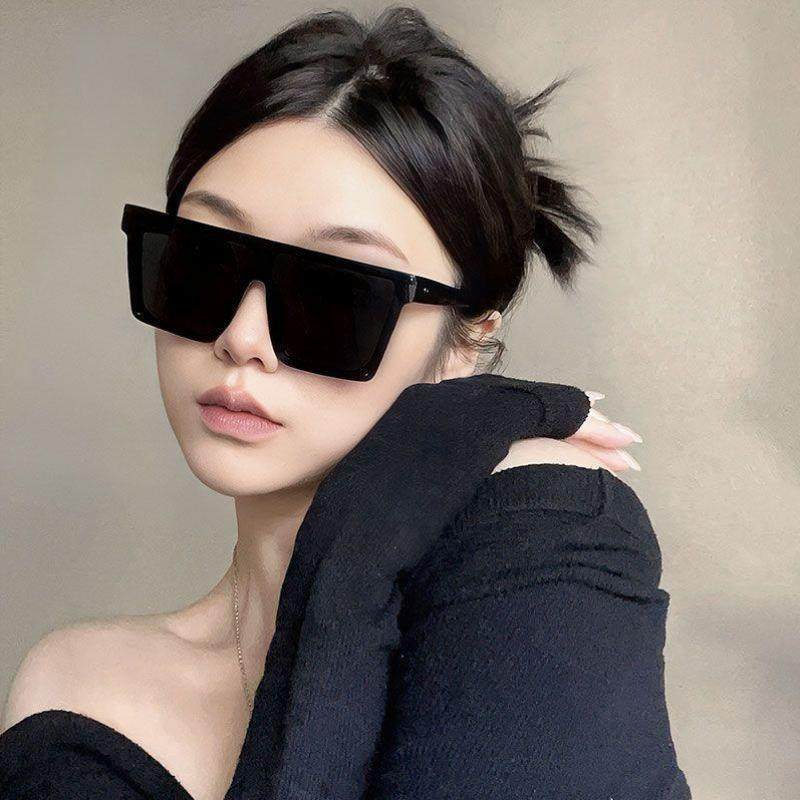 运动墨镜女复古连体超大框骑行眼镜防风防紫外线太阳镜男款显脸小