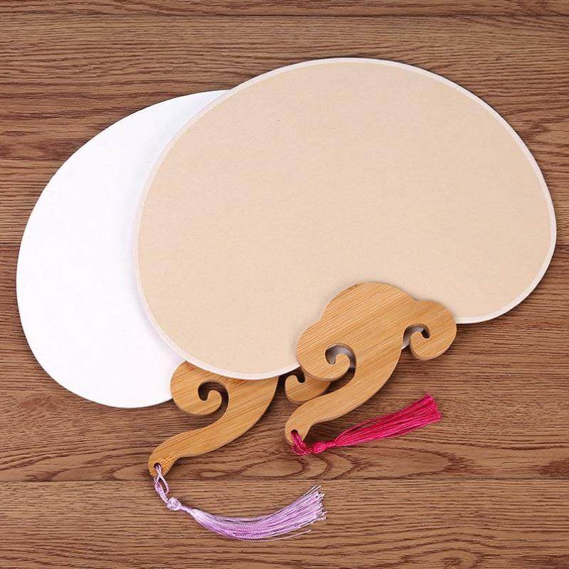 宣纸扇子diy材料包加厚空白纸扇面儿童手工涂色古风白描团扇绘画,玩具/童车/益智/积木/模型,仿真/动物玩偶,淘宝优惠券,粉丝福利购,淘宝优惠卷