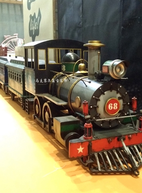 复古风美式铁艺定制logo火车头