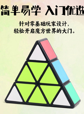 魔方宅ZEPUZZLES单面113宝贝金字塔魔方简单易学入门玩具
