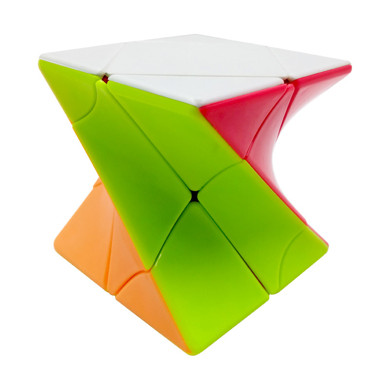 泛新实色扭曲斜转三阶魔方学生成人幼儿园初学者异形魔方益智玩具