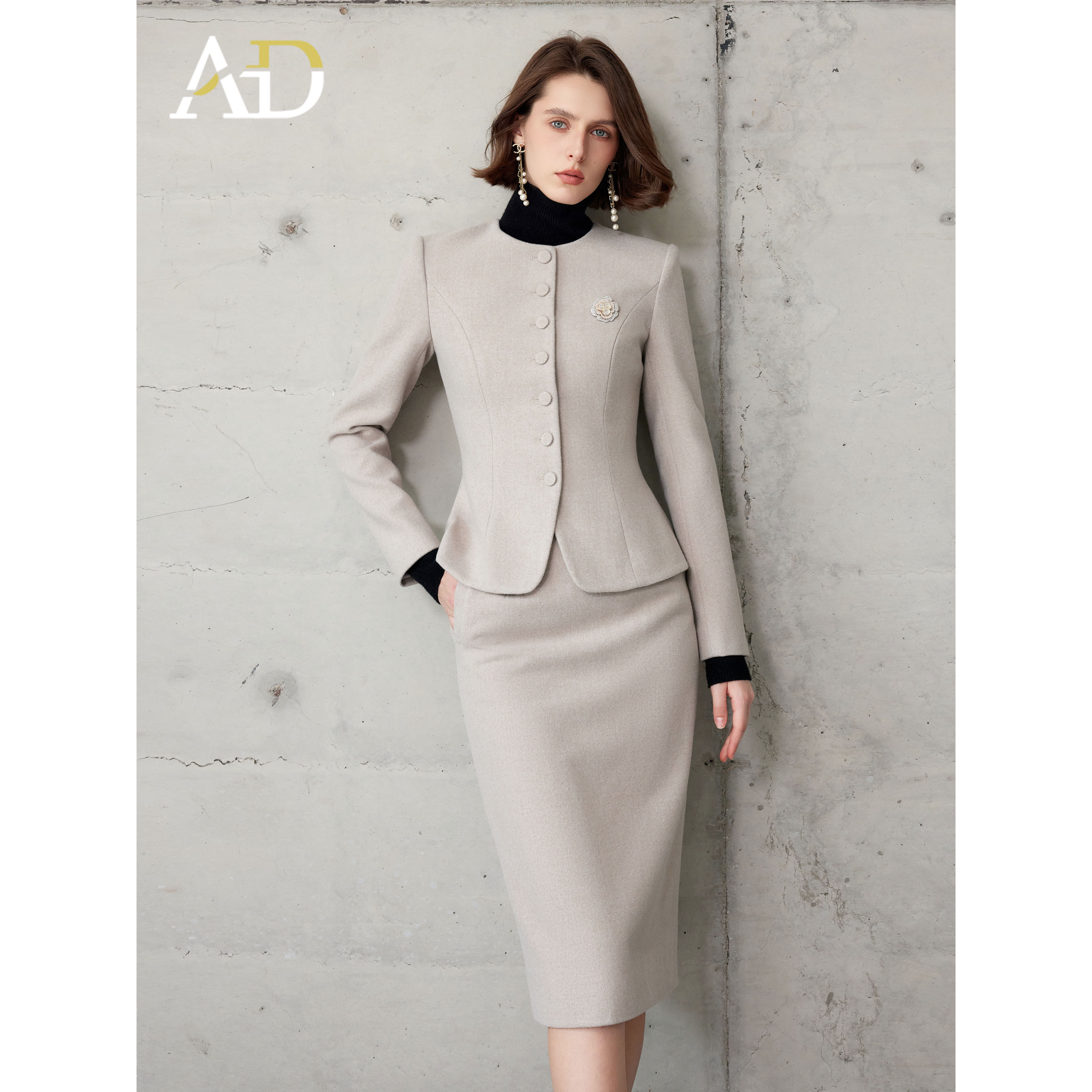 职业套装女两件套正式场合短外套