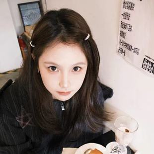 银色金属水钻发扣发夹虞书欣同款高级感洋气甜酷风刘海发夹扣发饰