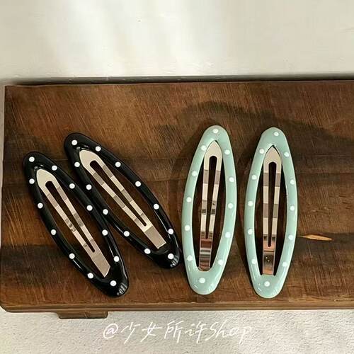 韩系波点BB夹发卡刘海碎发整理
