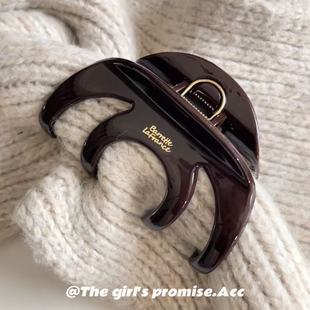 小众原创南瓜抓夹女时尚多发量鲨鱼夹新款加厚发夹抓力紧盘发夹