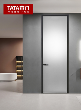 TATA木门铝合金门卫生间门厕所门厨房门浴室门玻璃门平开门LB010P