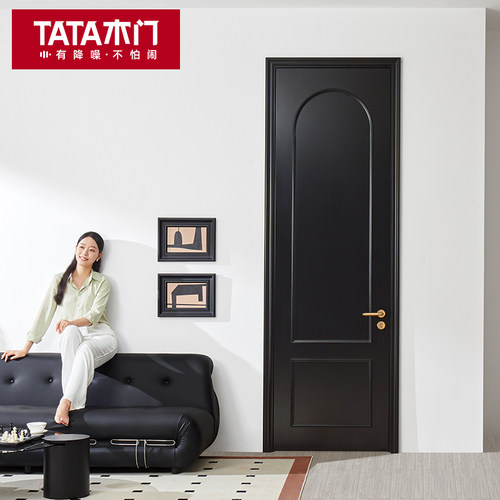 TATA木门新品纯黑复古风房间门
