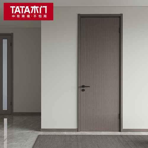 TATA木门极简平板卧室门室内门木门房门套装门极简降噪门@001