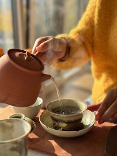 水木煮茶砂铫 潮州手拉煮水壶 白泥红泥网孔煮水壶 炭炉烧水茶壶
