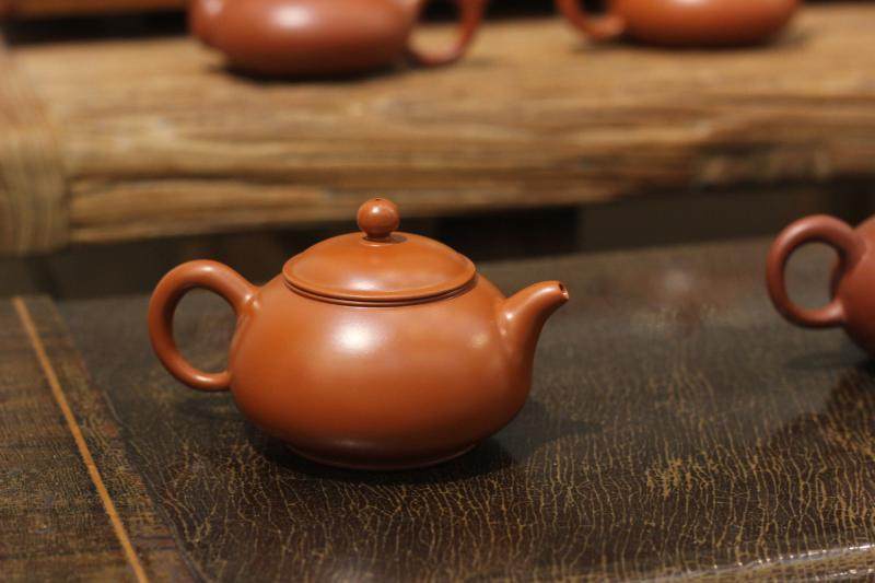 章燕明精品薄胎朱泥手拉壶 潮州老安顺传人名家工夫茶壶 燕明壶艺