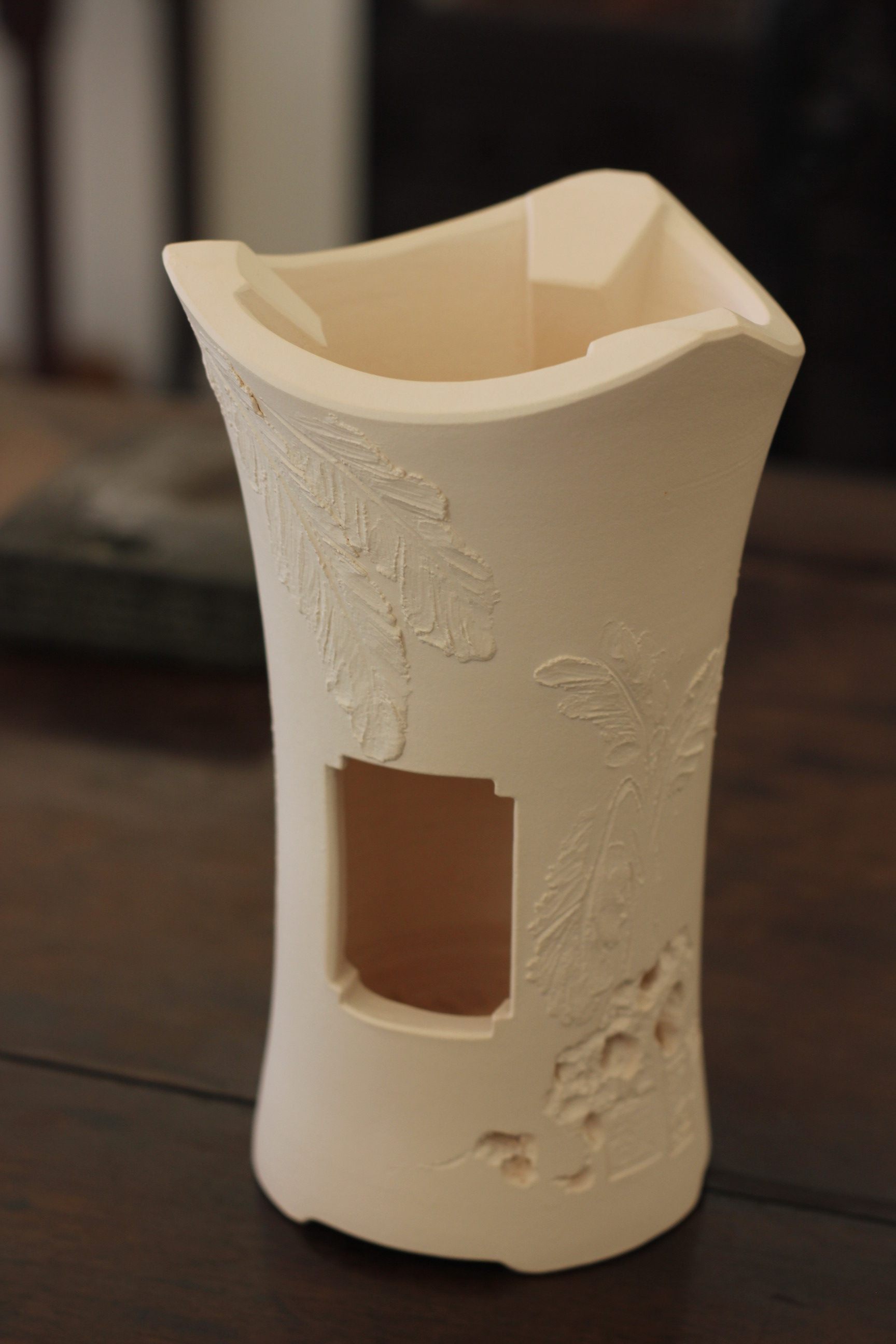 潮州洞石芭蕉白泥炭炉 日式仿古炉 叶乔雕塑高炉 小火炉煮茶炉