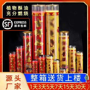 酥油灯斗烛七天无烟植物大圆寺庙家用蜡烛敬供佛长明灯7/15/30天