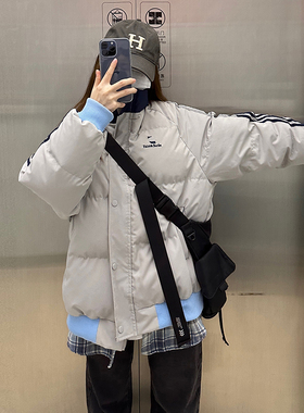 Y891#新款冬季棉衣女加厚韩系棉服小个子oversize学生棉袄外套潮