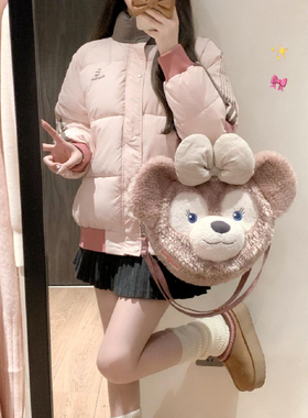 Y891#潮牌拼接条纹oversize棉服女秋冬宽松加厚小个子棉衣外套女