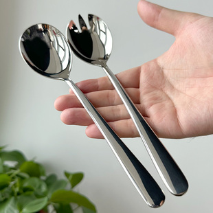 精品好货 老板自留款大号沙拉叉勺304钢分餐勺酒店服务生勺公用