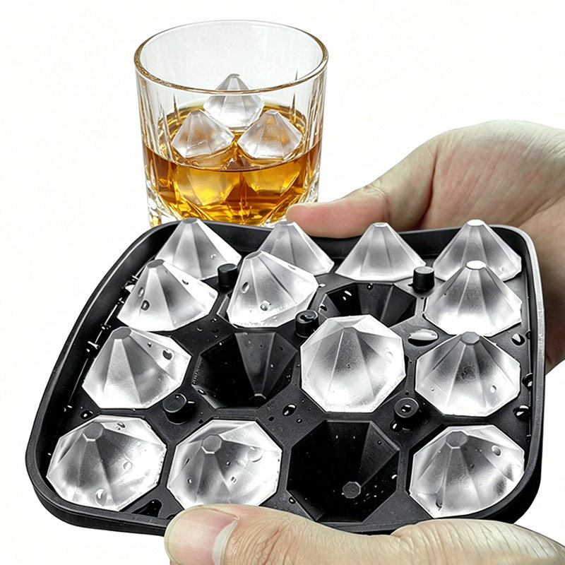 Diamond Ice钻石造型透明冰格制冰模具器威士忌酒杯冰块
