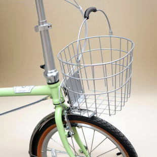 小布适用折叠自行车d7d10p8快拆车篮子车筐圆形菜篮宠物蓝购物蓝