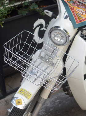 定制摩托车踏板车洛嘉弯梁前货架车篮子车筐coco幼兽yami后浪菜篮