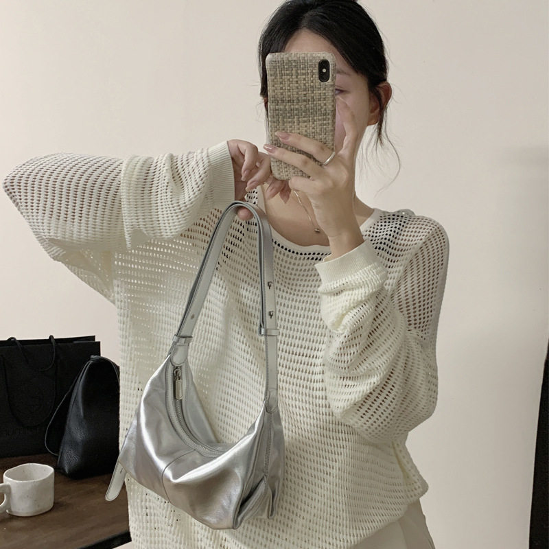 小众真皮单肩腋下包高级感软皮女