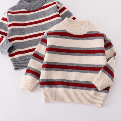 男女童秋冬款保暖加厚圆领毛衣