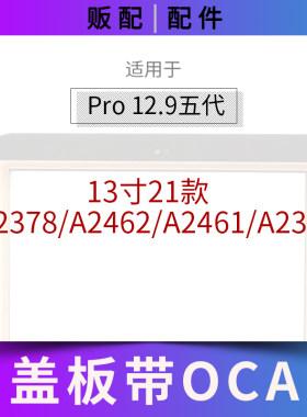 适用盖板iPad Pro12.9寸五代外屏玻璃屏A2378 A2462 A2461带OCA