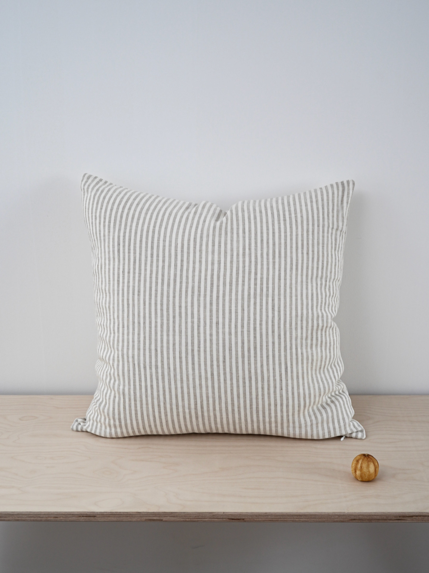 法国亚麻原色雨露麻色织细条纹沙发客厅床上靠垫抱枕套