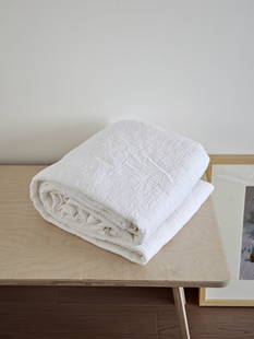 好货!厚重外贸尾单面料库存处理纯棉全棉三层纱色织水洗提花床单