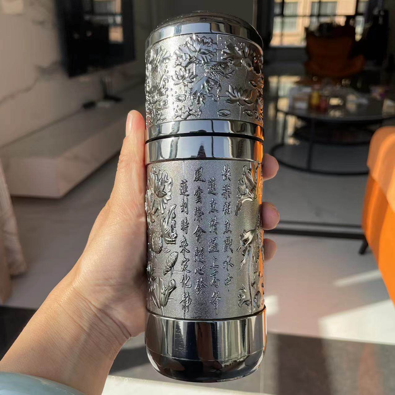 麦饭石原石礼品杯茶水杯子车载家用户外茶具净化过滤厂家直销正品