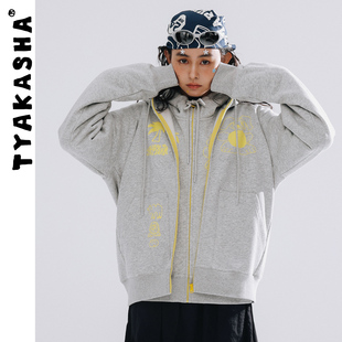 休闲开衫 连帽开衫 外套 上衣2025秋冬新款 TYAKASHA塔卡沙男女情侣款