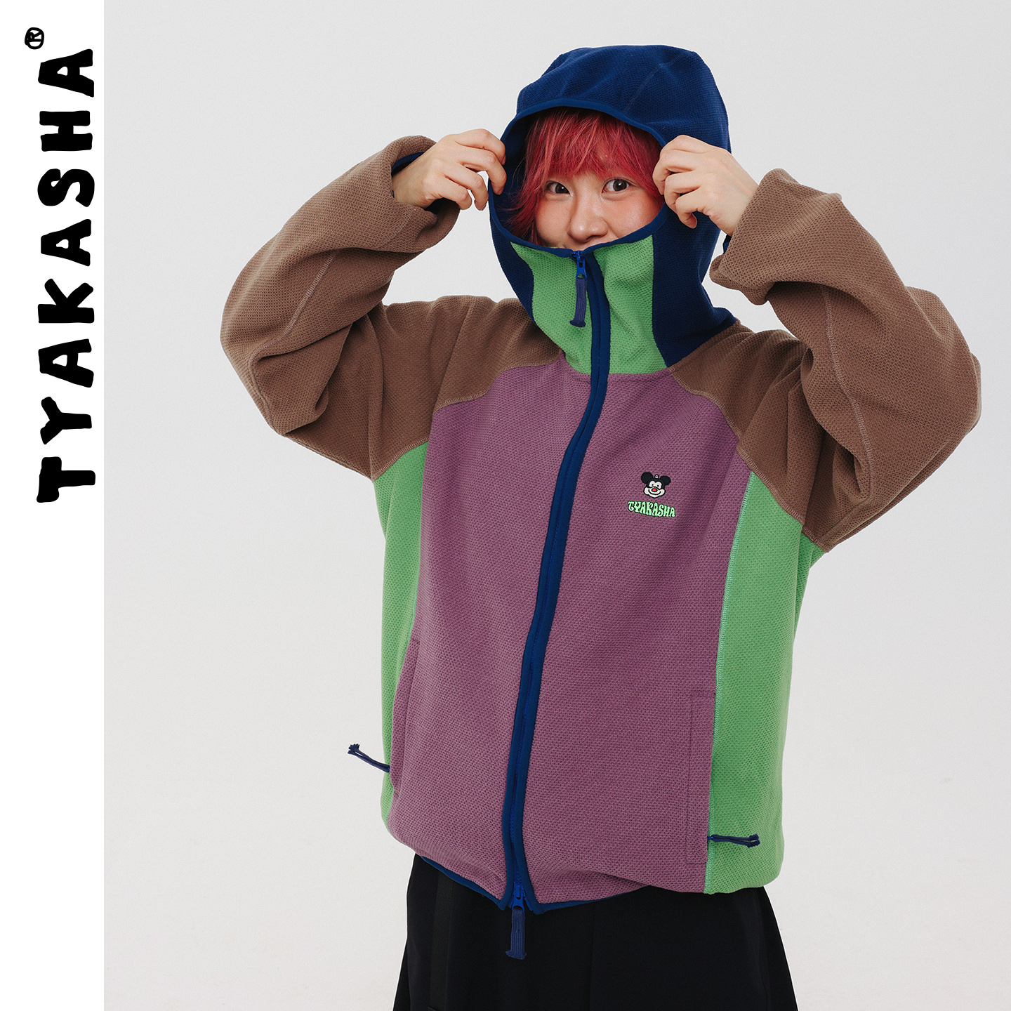 TYAKASHA塔卡沙男女情侣款外套2025新款摇粒绒外套连帽开衫外套