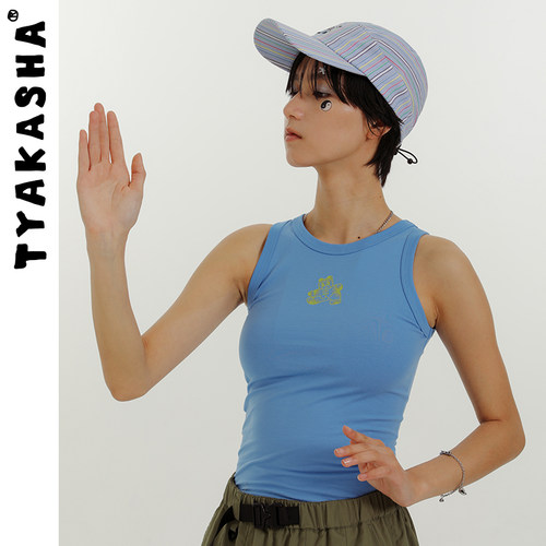 TYAKASHA塔卡沙背心女夏季新款无袖背心女薄外穿t恤背心女