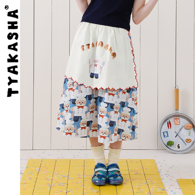 TYAKASHA塔卡沙半裙女2026春季新款小众百搭半裙彩色趣味半裙女