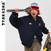 新款 TYAKASHA塔卡沙情侣款 外套2025冬季 藏青色棉服短外套