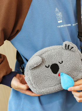 TYAKASHA塔卡沙宝宝灰色考拉单肩包斜挎包背包