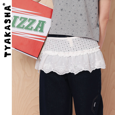 TYAKASHA塔卡沙短裙女2026春季新款层次感叠穿百搭白色屁帘