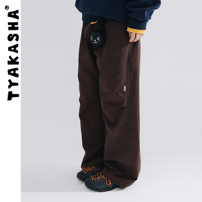 TYAKASHA塔卡沙裤子男女情侣款长裤新款直筒裤工装休闲裤
