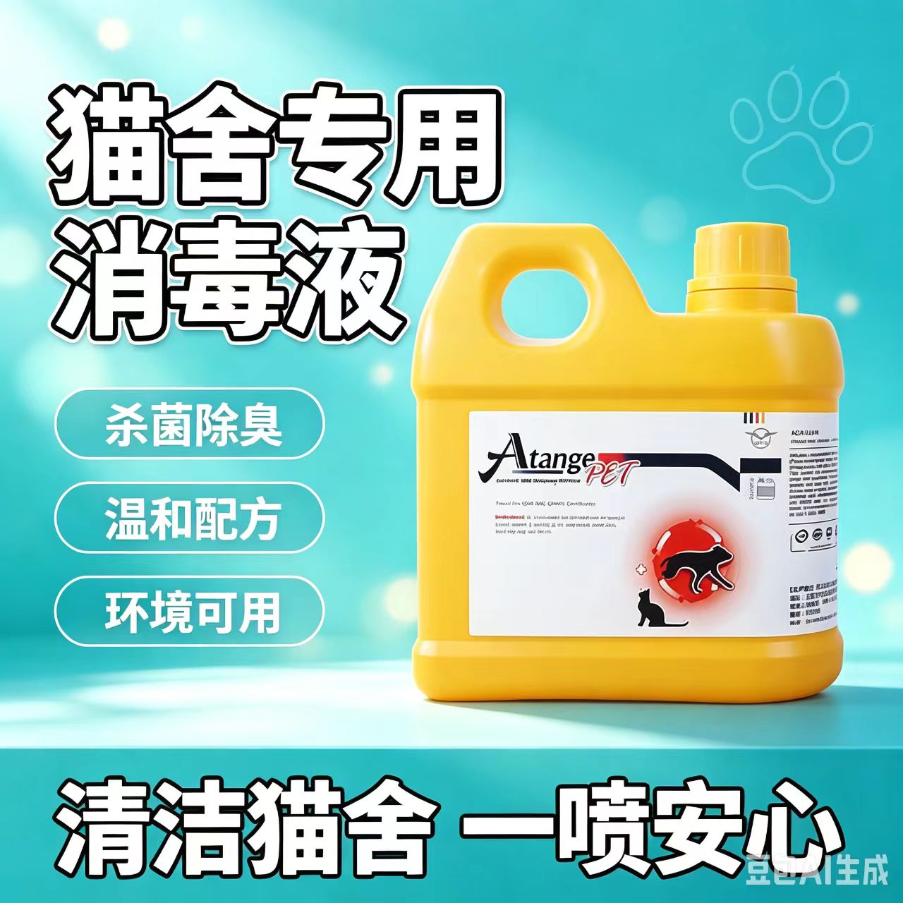 宠物专用消毒液家用狗猫咪除臭剂去尿味真菌细菌消毒水喷雾消毒剂
